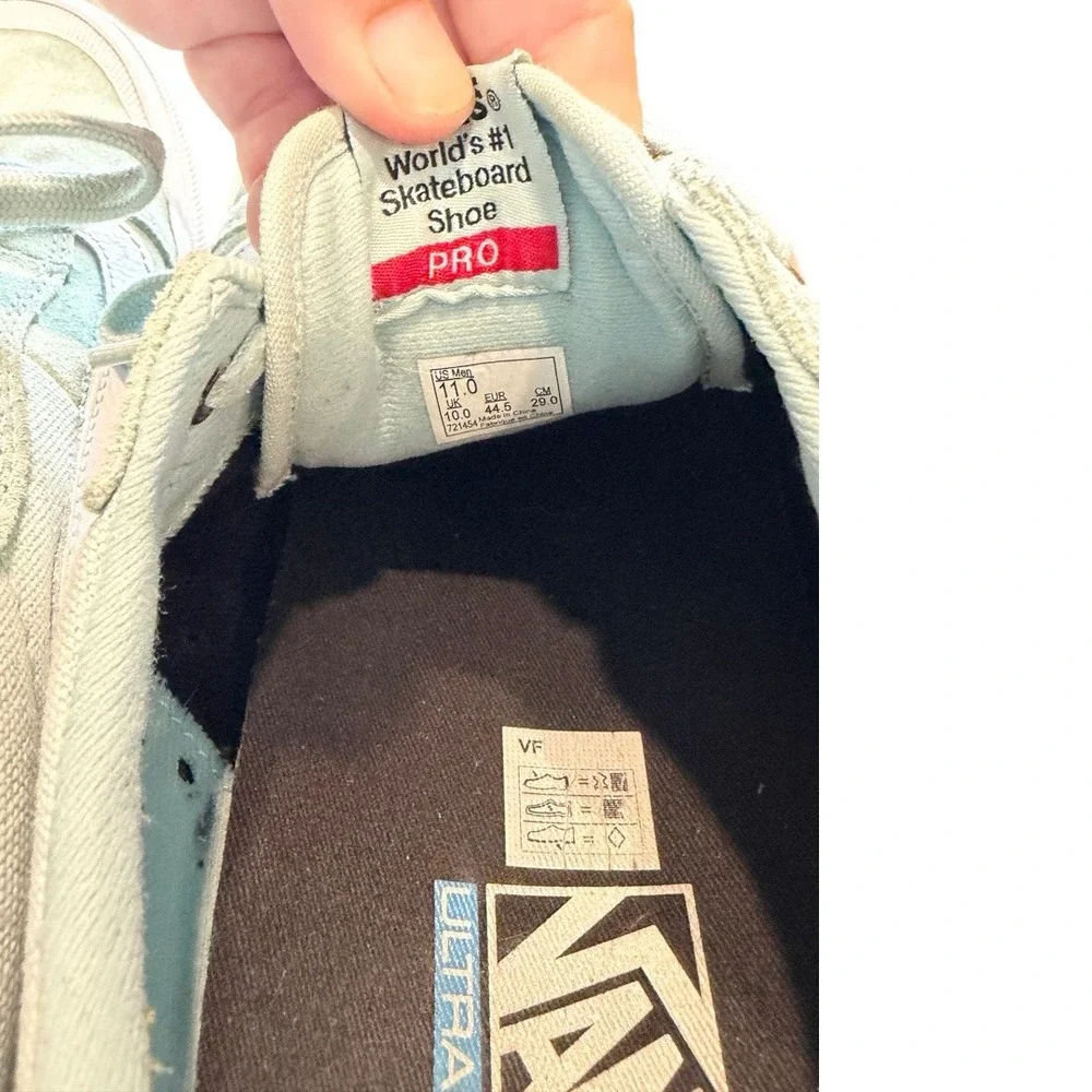 Vans Style 112 Pro Mint Green Suede Canvas Skate Shoes Mens 11 721454